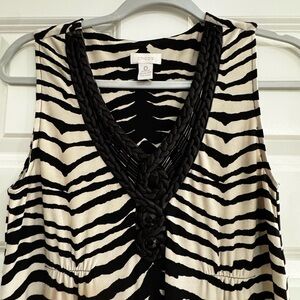 Chico's Zebra Print Sleeveless Top